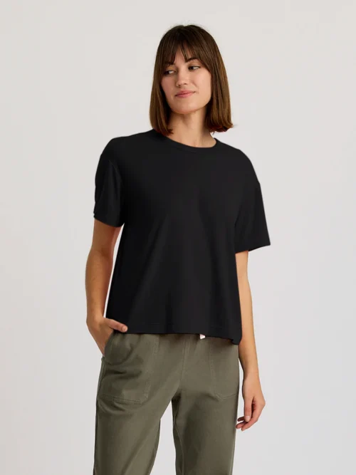 Free Fly Women's Elevate Lightweight Tee Black Front