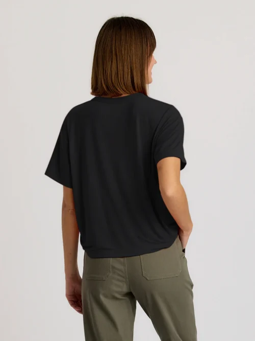 Free Fly Women's Elevate Lightweight Tee Black Back