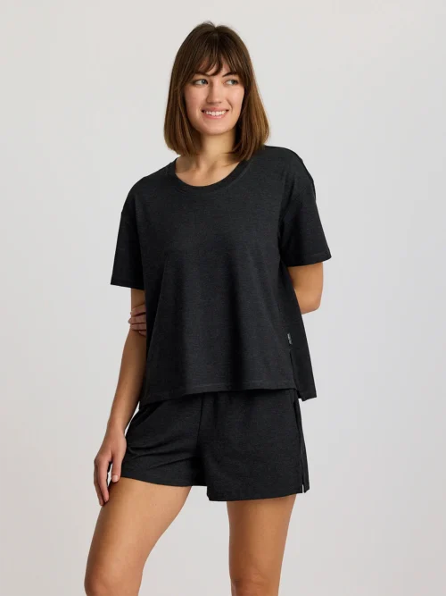 Free Fly Women's Bamboo Flex Sunday Tee Black Front