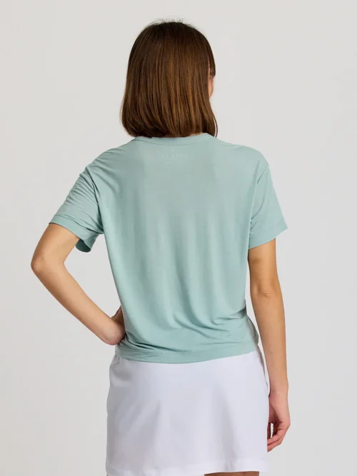 Free Fly Women's Elevate Lightweight Tee Ocean Mist Back