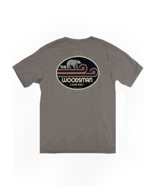 Men's Retro Bear Graphic Short Sleeve Tee in Ash