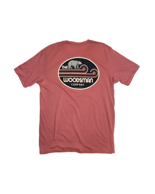 Men's Retro Bear Graphic Short Sleeve Tee in Smoked Paprika
